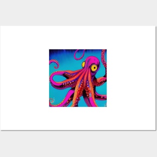 Psychedelic Octopus Posters and Art